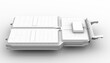 © chesky - Clay rendering of Electric Vehicle Battery Pack. 3D rendering image.
