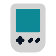 Icon Gameboy Using Flat Style And Blue Color Dominate