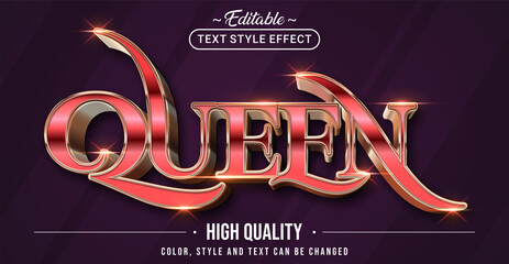 Poster - Editable text style effect - Queen text style theme.