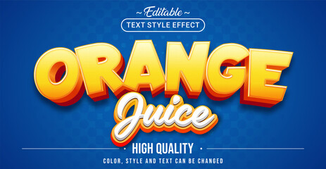 Poster - Editable text style effect - Orange Juice text style theme.