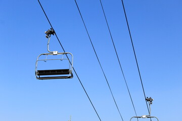 Ski lift on the mountain