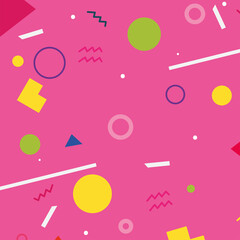 Poster - pink geometric background