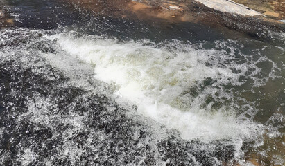 water flowing over rocks