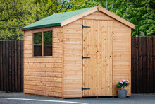 wooden shed