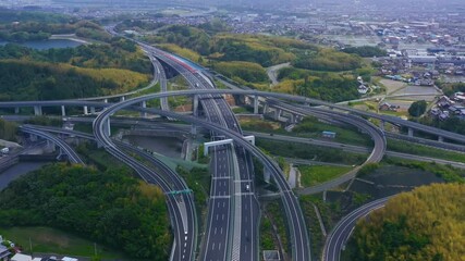 Poster - 高速道路の空撮　ジャンクション