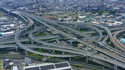Poster - 高速道路の空撮　ジャンクション