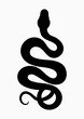 Black silhouette snake. Vector illustration EPS10