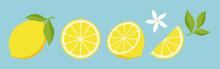 Vector Illustrations Of Lemons For Banners, Cards, Flyers, Social Media Wallpapers, Etc.