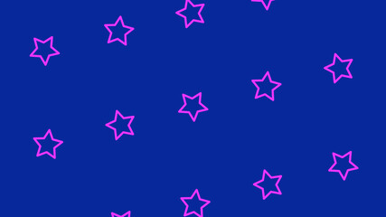 Wall Mural - Stars Moving Down on Blue Background Looks Like American Flag