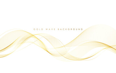 vector abstract colorful flowing gold wave lines isolated on white background. design element for we