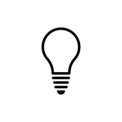 Sticker - Lightbulb icon vector. Bulb sign