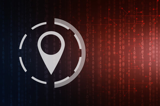 2d rendering Red map pointer