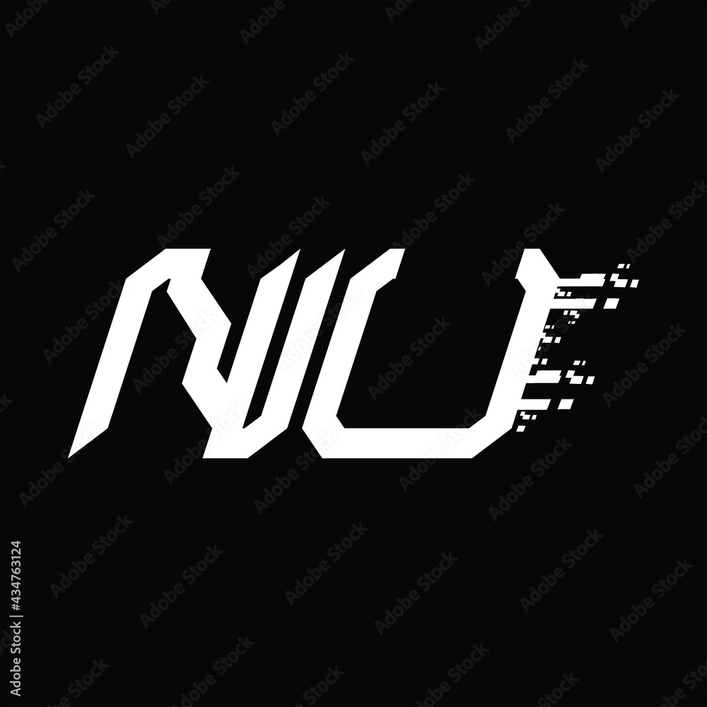 NU Logo monogram abstract speed technology design template Stock Vector ...