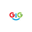 Gig and Smile logo or wordmark design