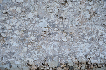 Sticker - Old traditional white lime wash plaster stone wall texture