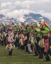 Danza Peruana Capac Colla Valle Sagrado De Los Incas. Tradiciones Y Festividades De La Virgen Del Carmen En Cusco Perú.