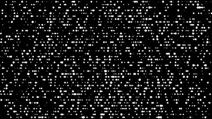 Wall Mural - Halftone. Pattern. Abstract dotted background. Texture of white dots. Matrix code. Monochrome gradient background. Seamless loop. 3d rendering