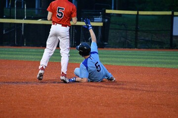 Sticker - Baseball Player Stealing a Base