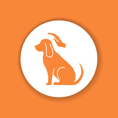 Wall Mural - Dog care color glyph icon. Improving the life of dogs.