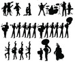 silhouettes musique théâtre défilé