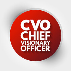 Aufkleber - CVO - Chief Visionary Officer acronym, business concept background