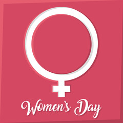 Sticker - Female woman symbol Women day Vector illustration