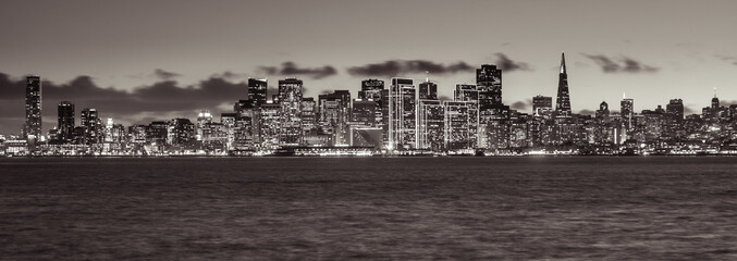 Wall Mural - San Francisco Skyline in Black and White