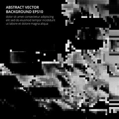 Poster - Dark image in the style of glitch.