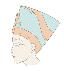 Canvas Print - Traditional egyptian head illustration design