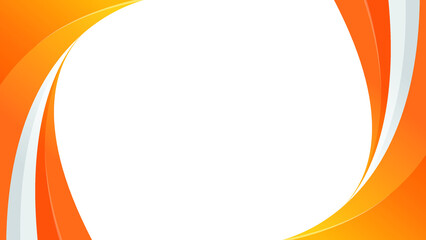 Wall Mural - orange abstract background with wavy shape