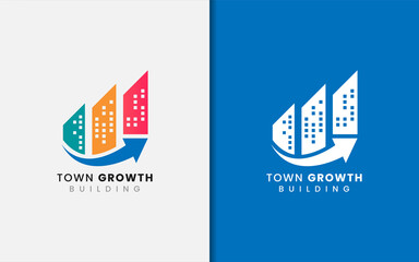 Poster - Abstract Colorful Town Growth Logo Design. Architecture and Building Logo Design.