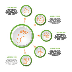 Eco friendly nature icon infographic template