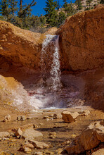 A Waterfall In Bryce Canyon National Park In Utah
