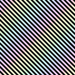 Abstract Black & Rainbow Stripes