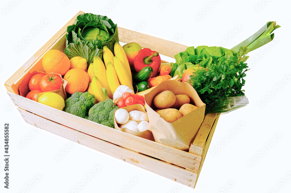 Obraz na płótnie Owoce i warzywa pełne witamin  w salonie