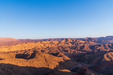 Wall Mural - Mars like Landscape, Shlomo mountain, Eilat Israel. Southern District. High quality photo