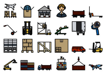 Sticker - Logistics Icon Set