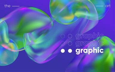 Fototapete - 3D background with gradient geometric shapes. Eps10 vector.