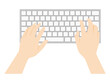© natsumi - Typing Hand Vector Art キーボードを操作する手　タイピング