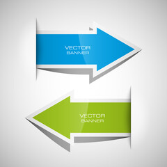 Aufkleber - Set arrows banner shape