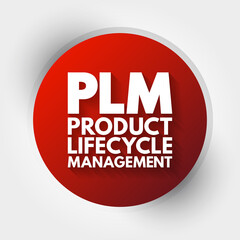 Poster - plm - product lifecycle management acronym, business concept background