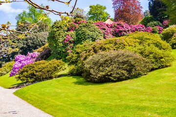  The beautiful botanical garden of villa di Melzi is located directly on Lake Como.
