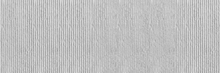 Wall Mural - Panorama of White modern cement wall with lines  pattern and background seamless