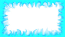 3D-like Blue Flame Frame