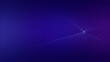 © ImagesRouges - Abstract wave particles on blue purple cyberpunk background.