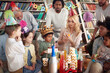 © luckybusiness - Family and friends enjoying celebration of a kids birthday at home. Family, celebration, together