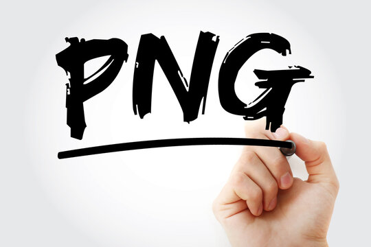 PNG - Portable Network Graphics acronym with marker, technology concept background