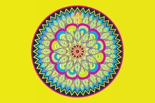 Mandala Coloring Book For Kids Mandala Coloring Page Yellow Background	