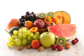 Wall Mural - assorted of fresh fruits