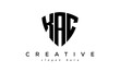 KAC letter creative logo with shield	